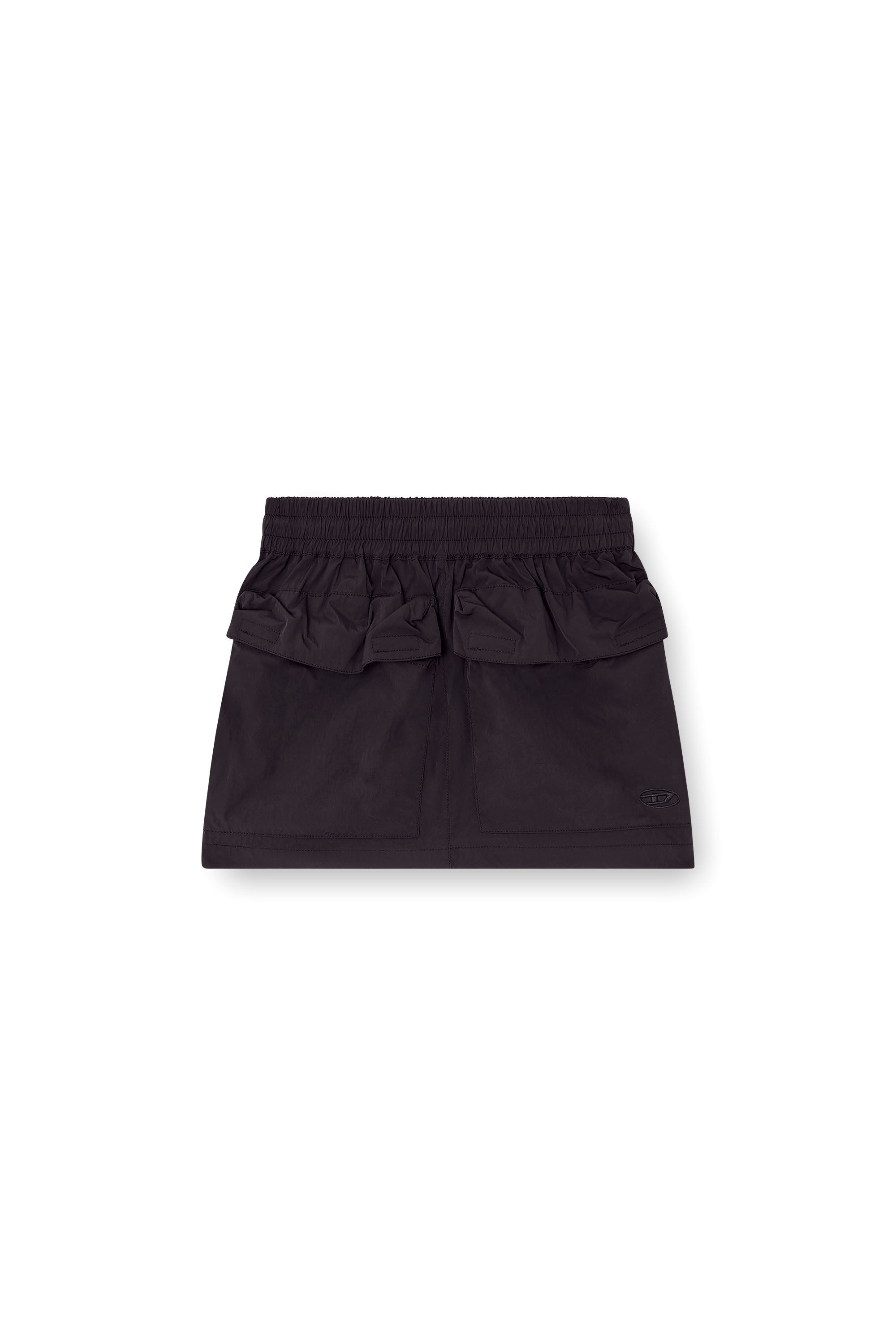 Diesel - O-CEAN, Minifalda arrugada con bolsillos utility Mujer in Negro - 2