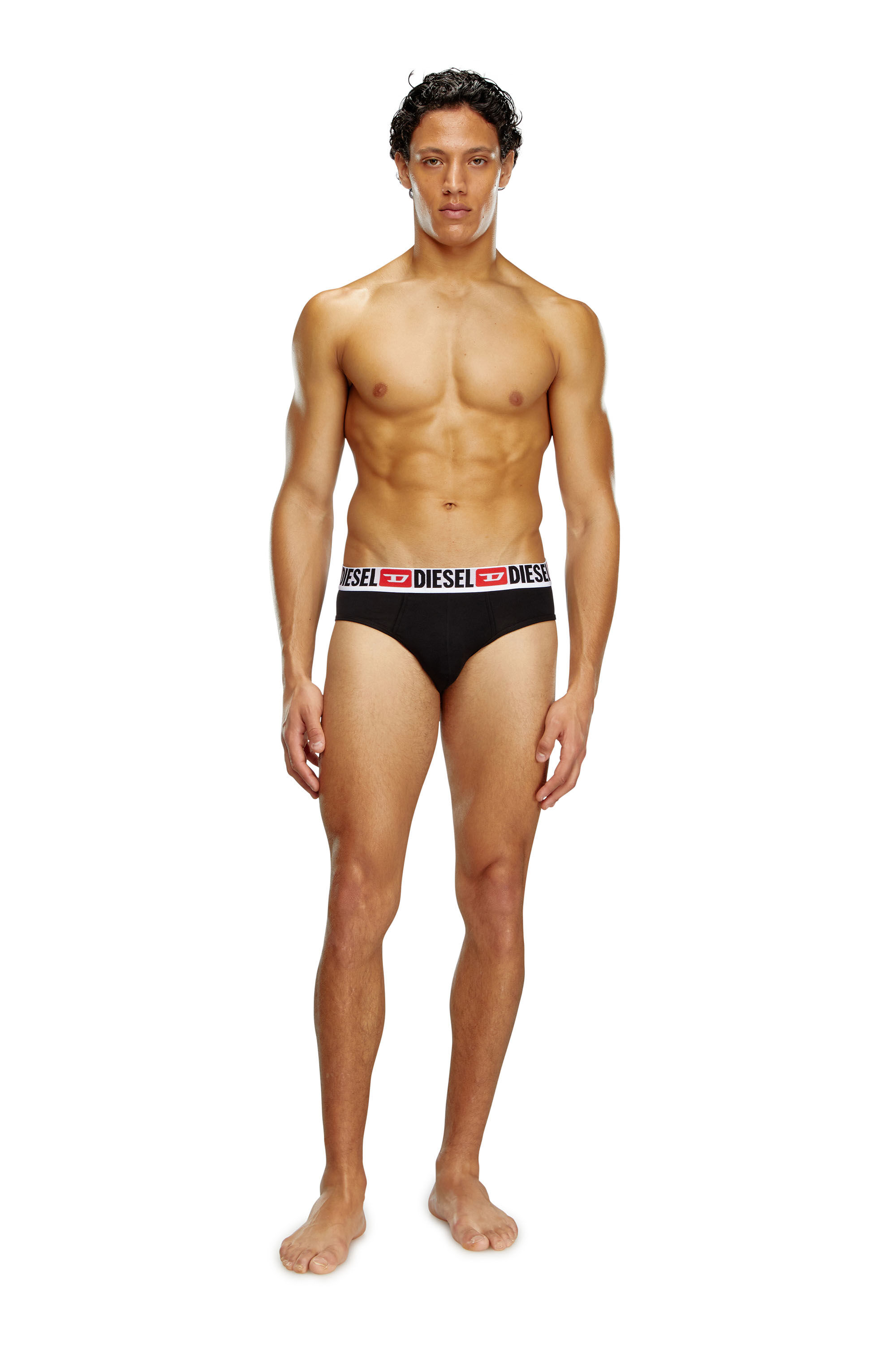 Diesel - UMBR-ANDRETHREEPACK, Set de tres calzoncillos de slip de color liso Hombre in Negro - 1