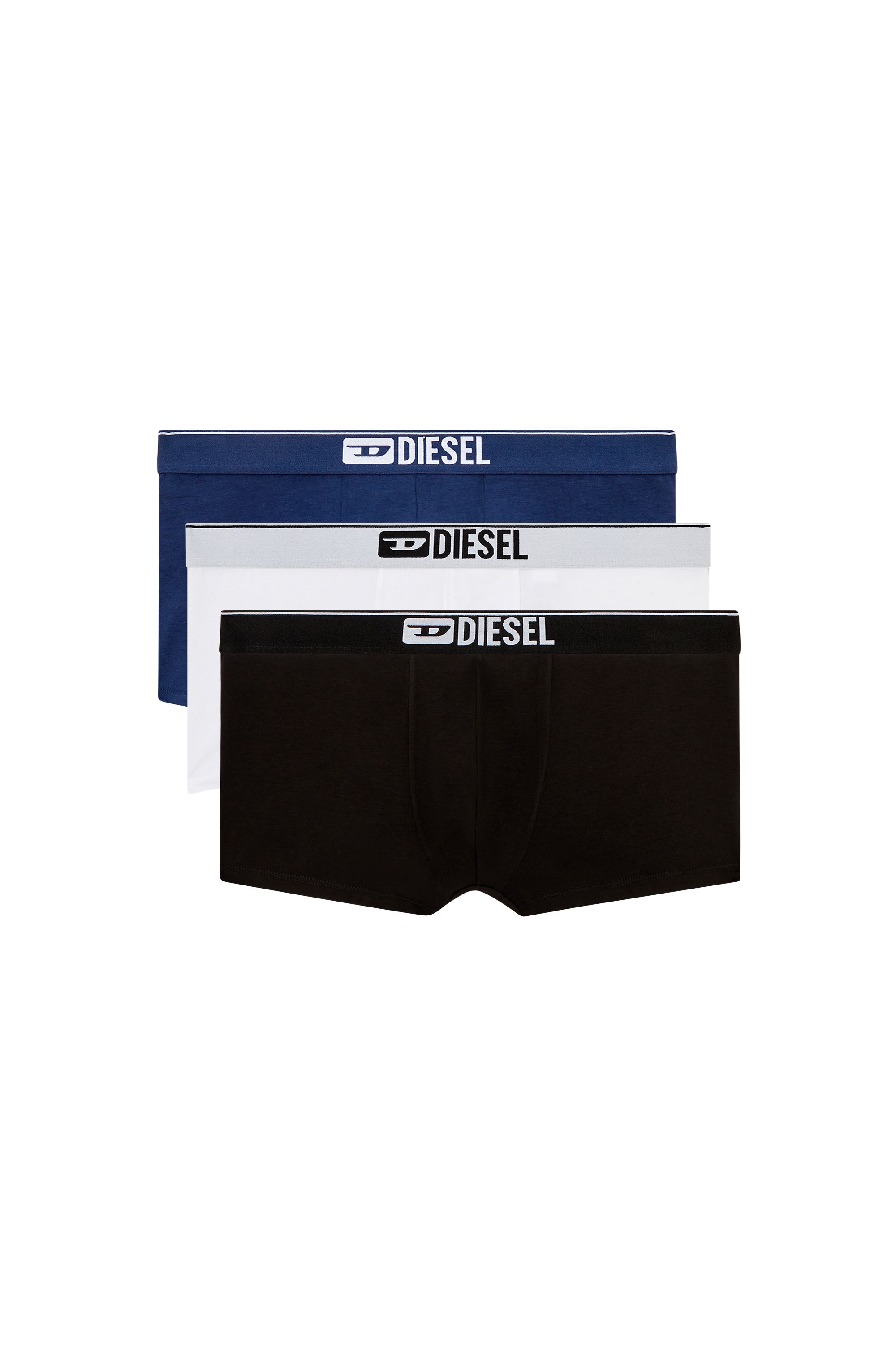 Diesel - UMBX-DAMIENTHREEPACK, Man's Three-pack of plain boxer in White/Blue - 4