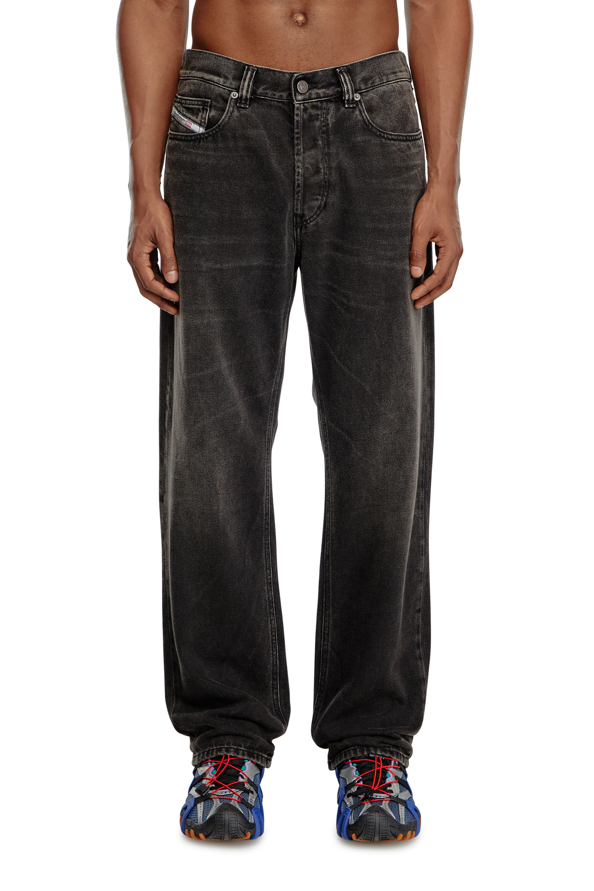 Diesel - Regular Jeans 2024 D-Macs 09J96 Hombre, Negro/Gris oscuro - 3