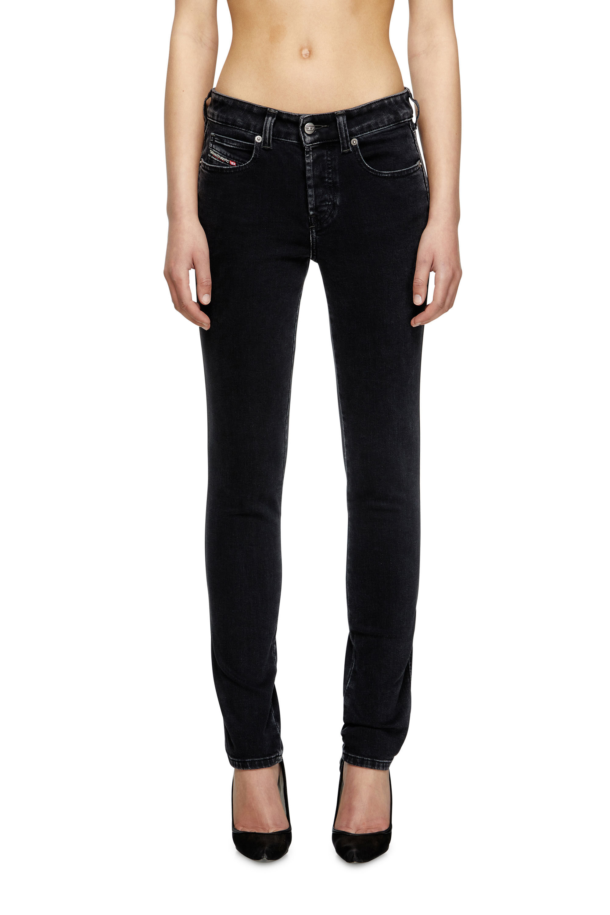 Diesel - Slim Jeans 1992 D-Jiann 09M69 Mujer, Negro/Gris oscuro - 3