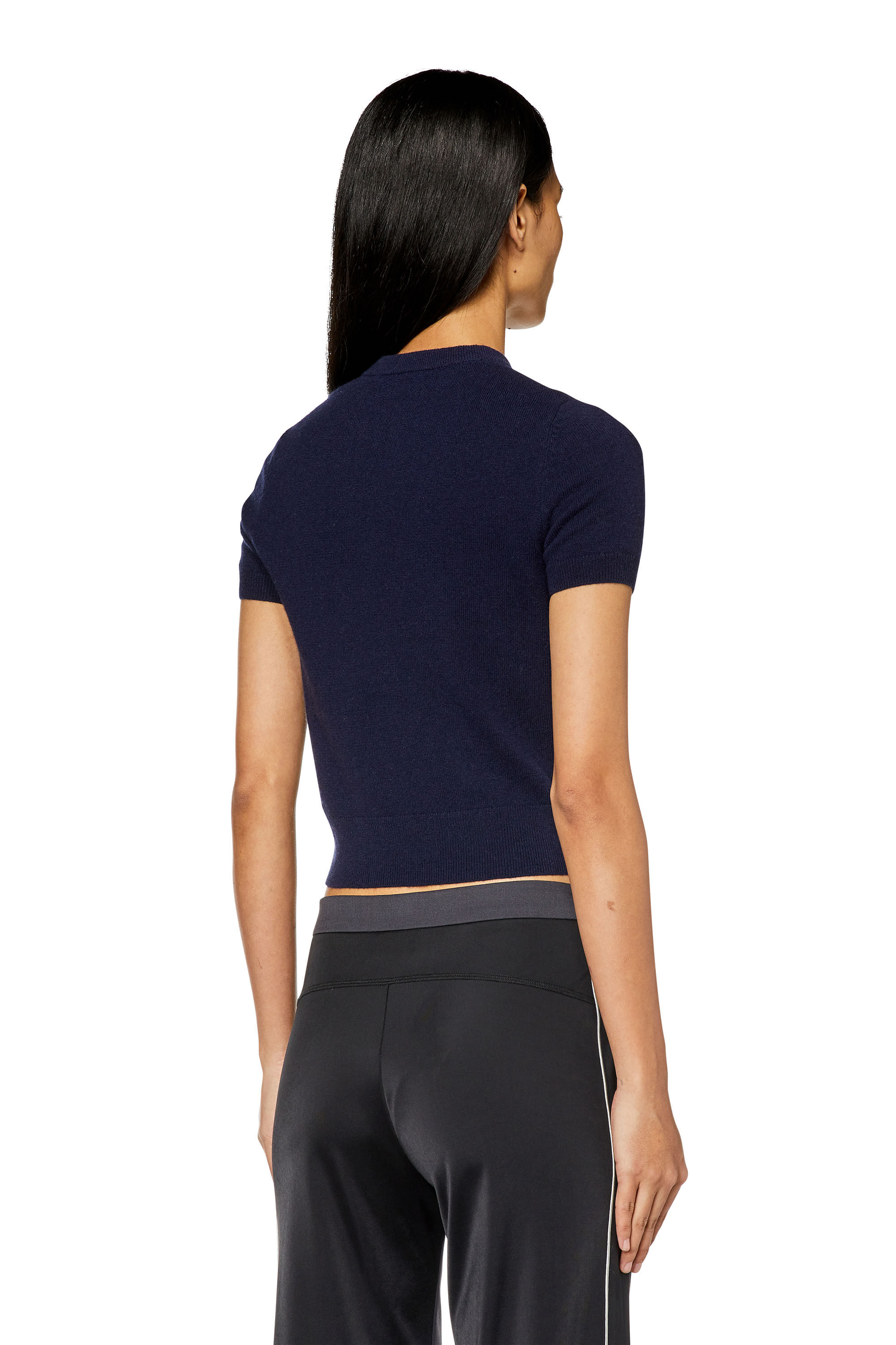 Diesel - M-ARGA, Camiseta de lana y cachemira Mujer in Azul marino - 4