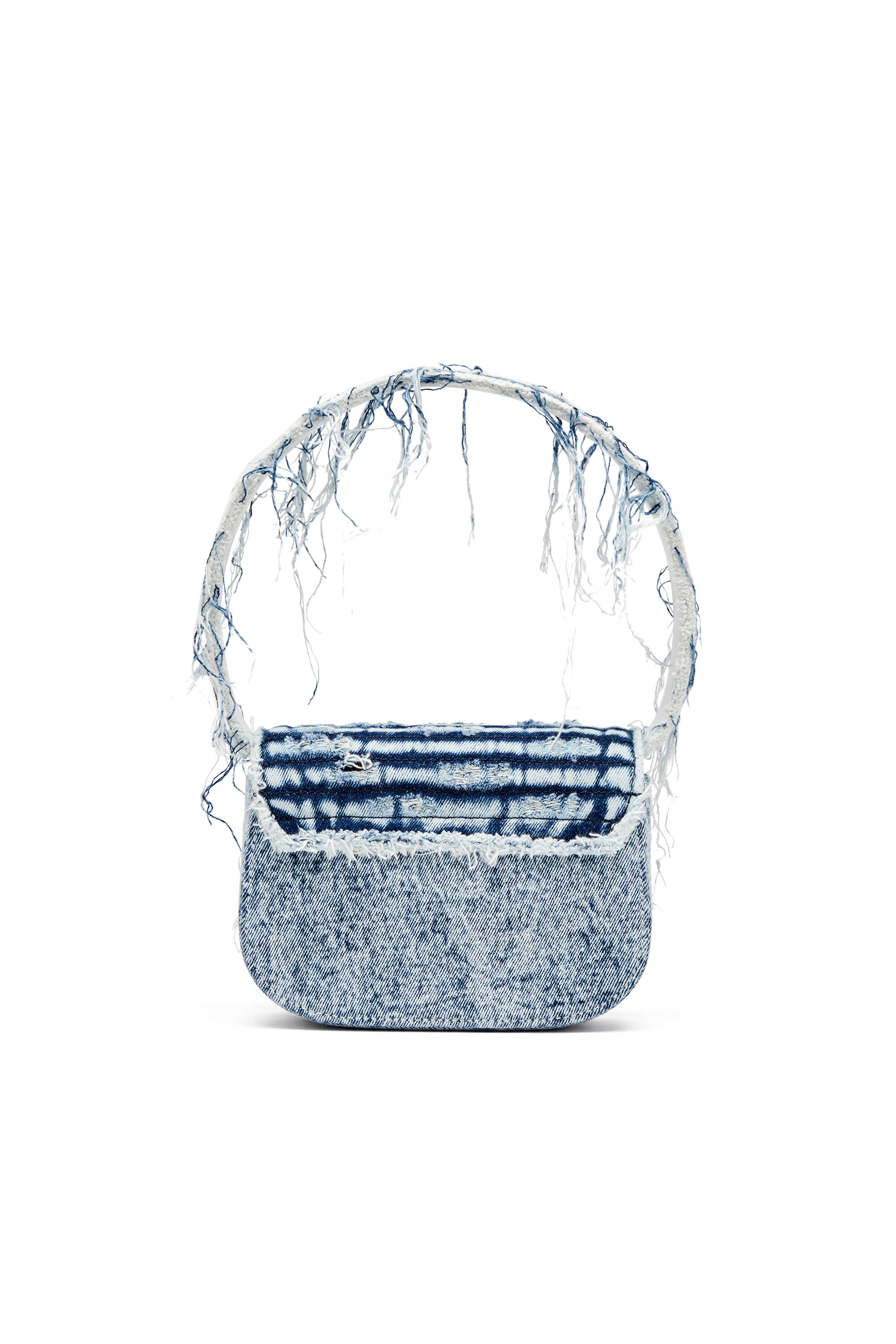 Diesel - 1DR, 1DR-Bolso icónico de hombro de denim deshilachado Mujer in Azul marino - 3