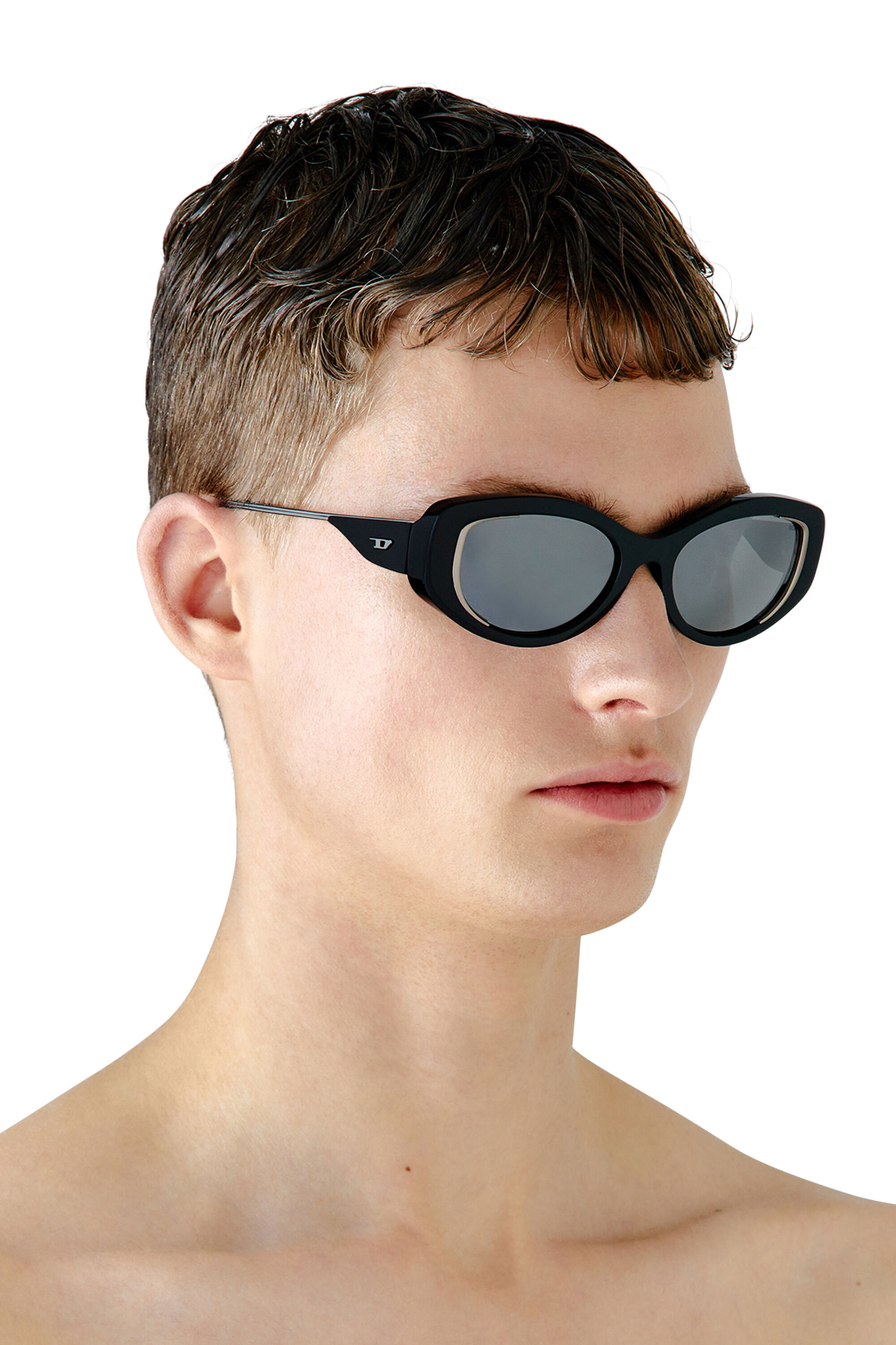 Diesel - 0DL2001 SIZE 54, Gafas modelo de ojo de gato Unisex in Negro - 4