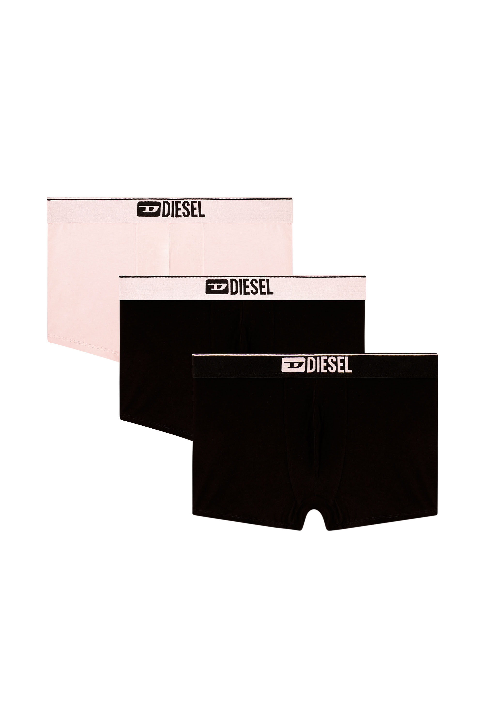 Diesel - UMBX-DAMIENTHREEPACK, Man's Three-pack of plain boxer in Black/Pink - 4
