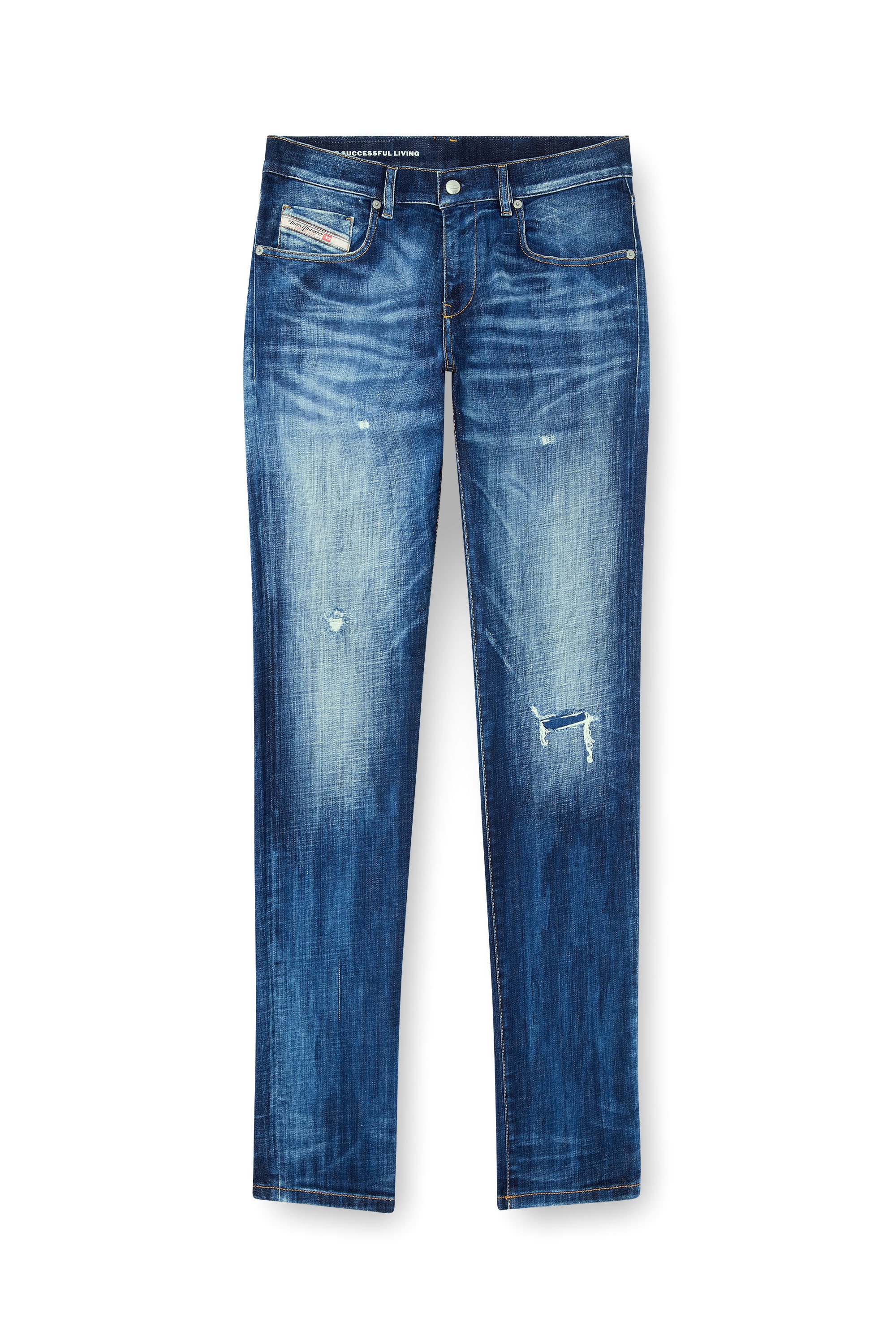 Diesel - Slim Jeans 2019 D-Strukt 09M17 Hombre, Azul Oscuro - 3