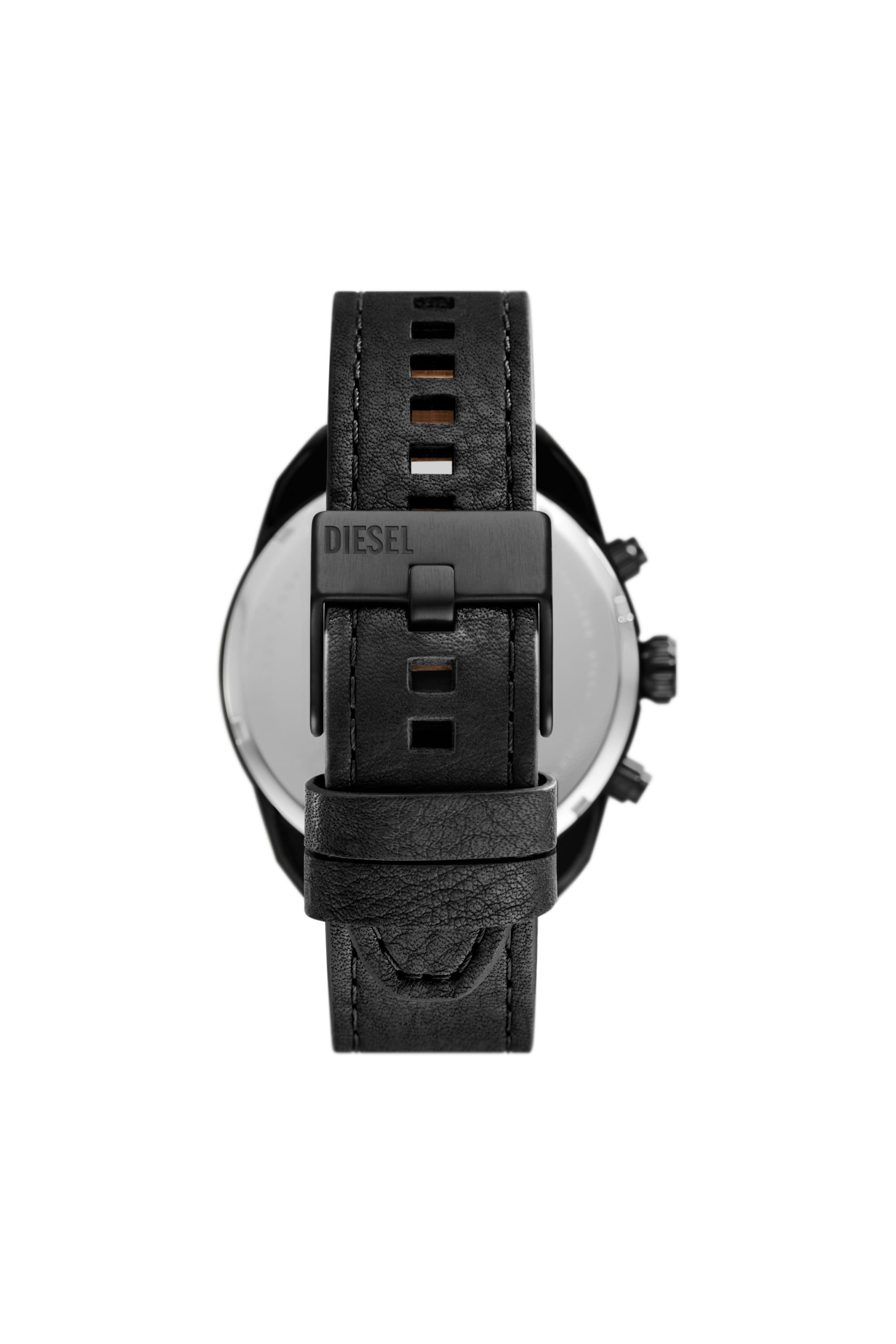 Diesel - DZ4667, Reloj Spiked de cuero negro con cronógrafo Hombre in Negro - 2