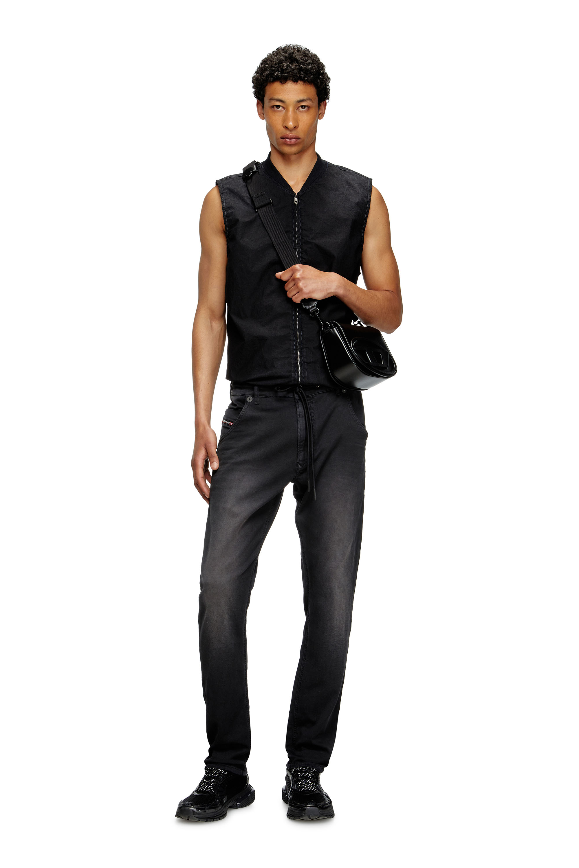 Diesel - Regular 2030 D-Krooley Joggjeans® 0670M Hombre, Negro/Gris oscuro - 2