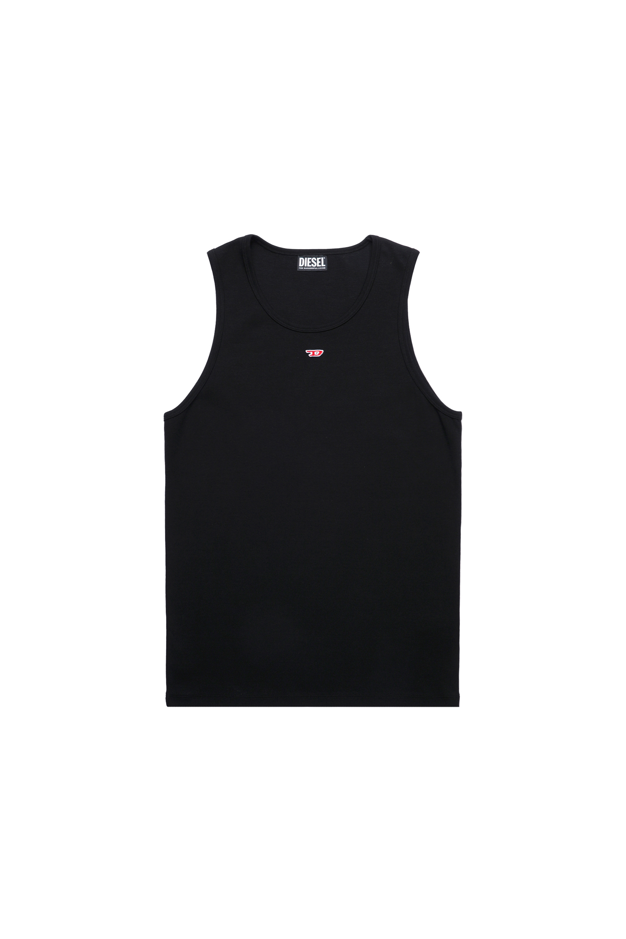 Diesel - T-LIFTY-D, Camiseta sin mangas con mini parche con el logotipo D Hombre in Negro - 3