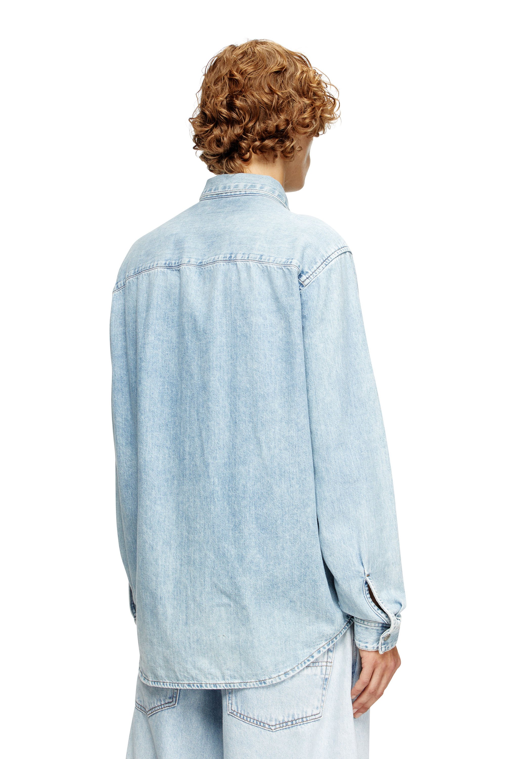 Diesel - D-SIMPLY, Man's Shirt in denim in Light Blue - 2