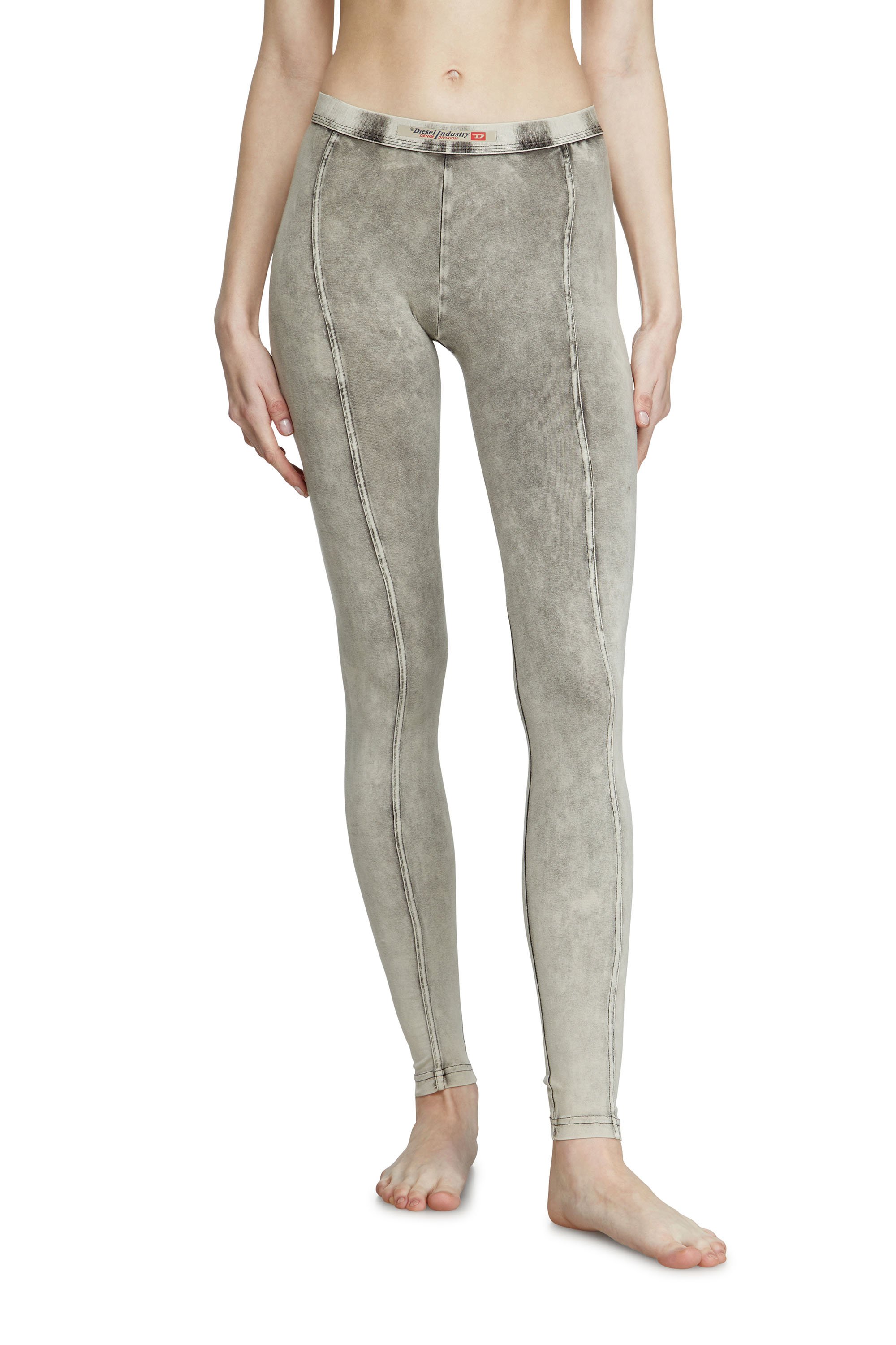 Diesel - ATHENA-DNM, Jeggings de tejido tipo jersey con efecto denim Mujer in Gris - 2