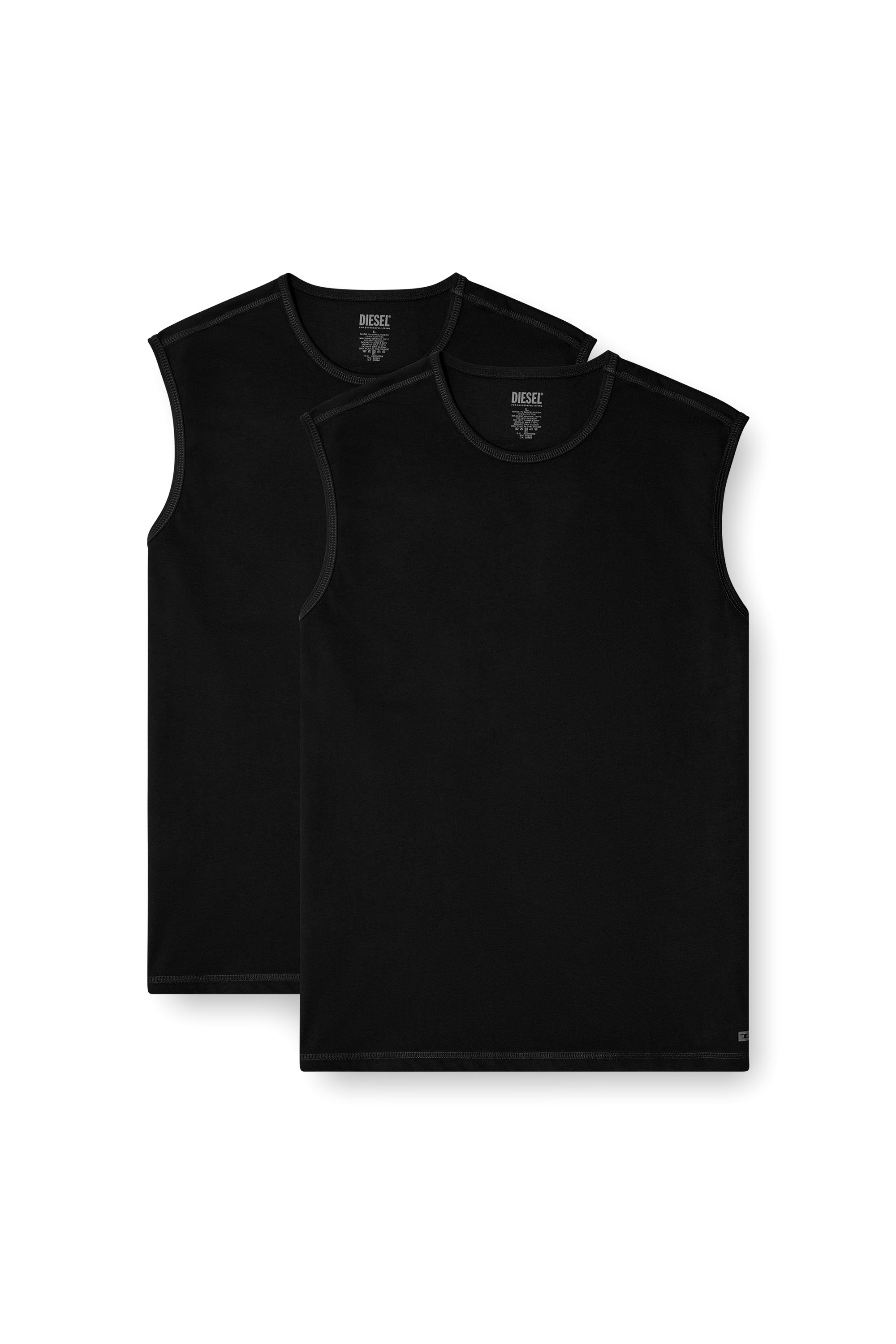 Diesel - TOM-UTLT-2PACK, Paquete de 2 camisetas de tirantes Hombre in Negro - 4