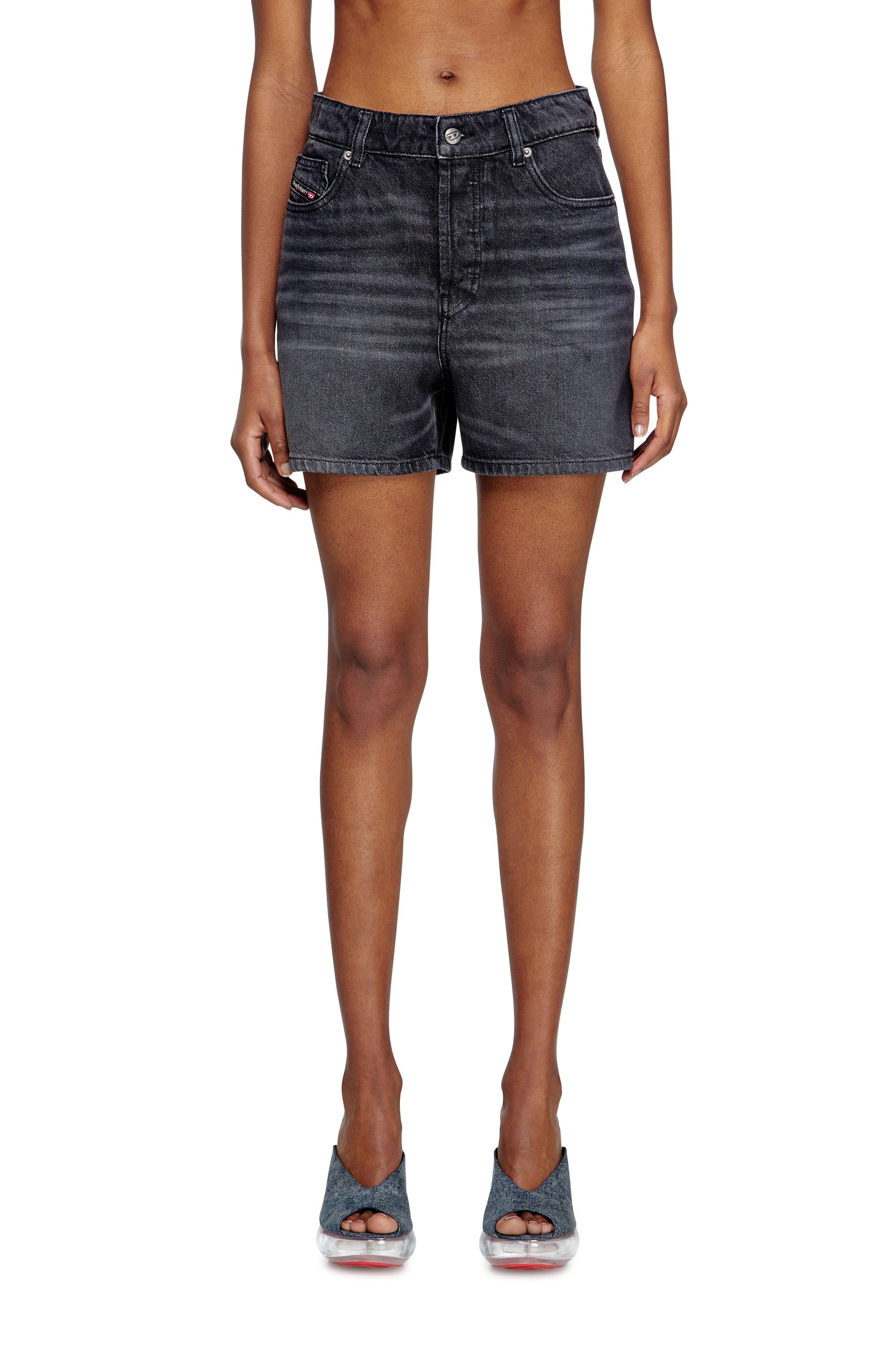 Diesel - DE-JIRO, Pantalones cortos en denim Mujer in Negro - 1