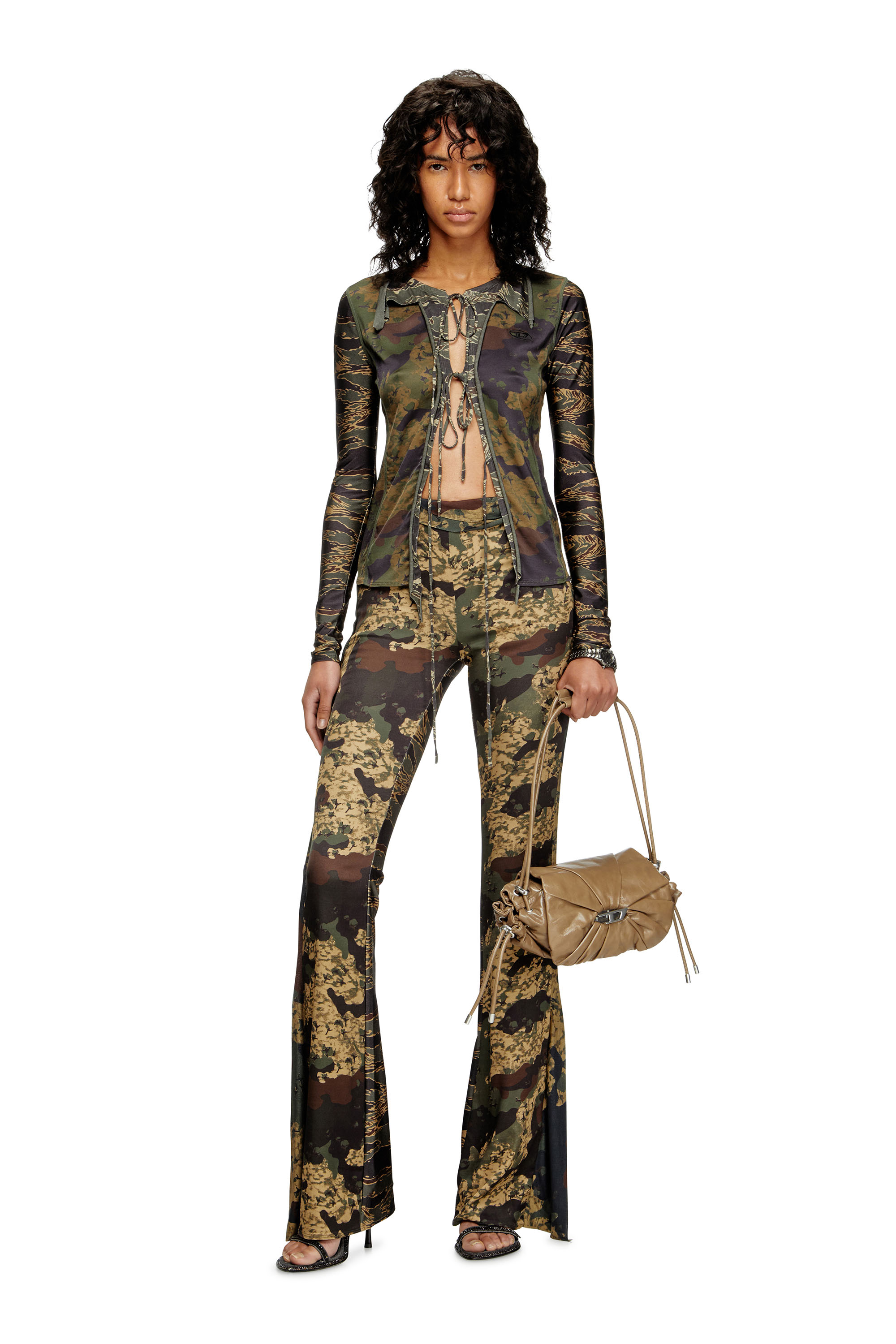 Diesel - P-AFFAL, Pantalones Jazz con mezcla de estampados de camuflaje Mujer in ToBeDefined - 2