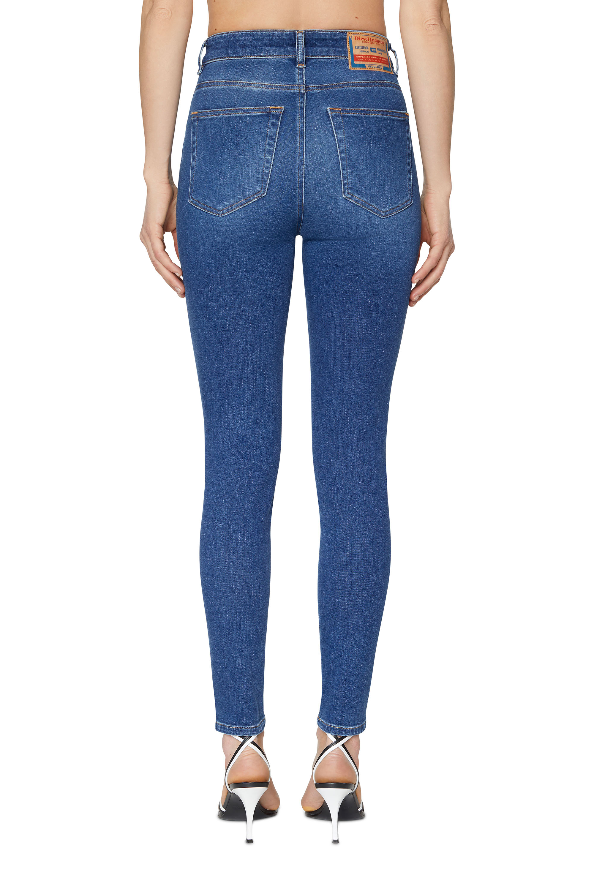 Diesel - Super skinny Jeans 1984 Slandy-High 09C21 Mujer, Azul medio - 5