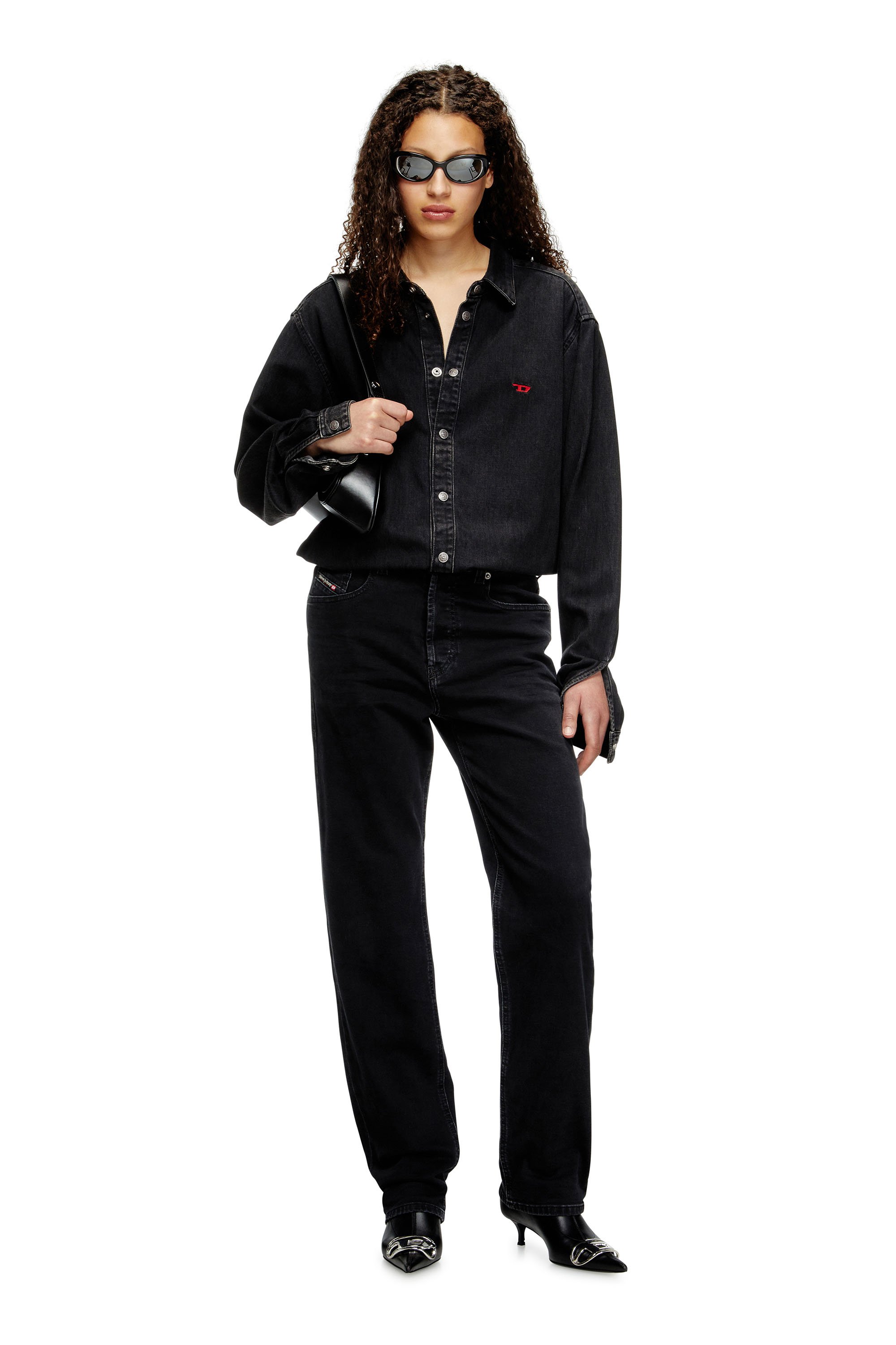 Diesel - Regular Jeans 1988 D-Ark 09M69 Mujer, Negro/Gris oscuro - 1