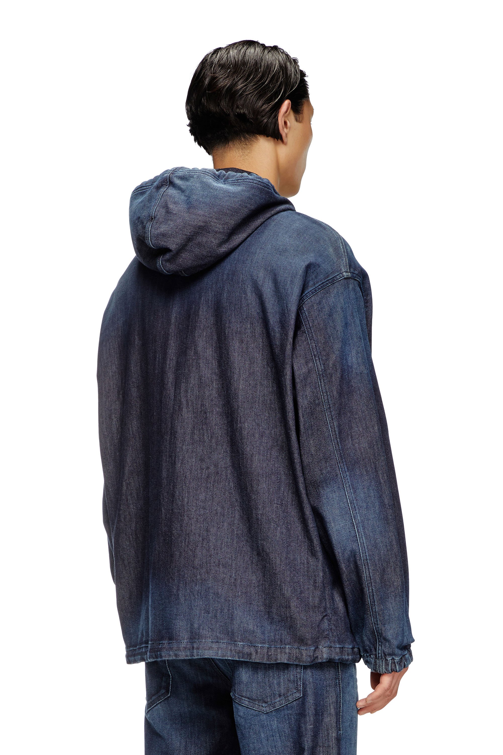 Diesel - D-WYNNY JOGG, Chaqueta de JoggJeans con capucha Hombre in Azul marino - 3