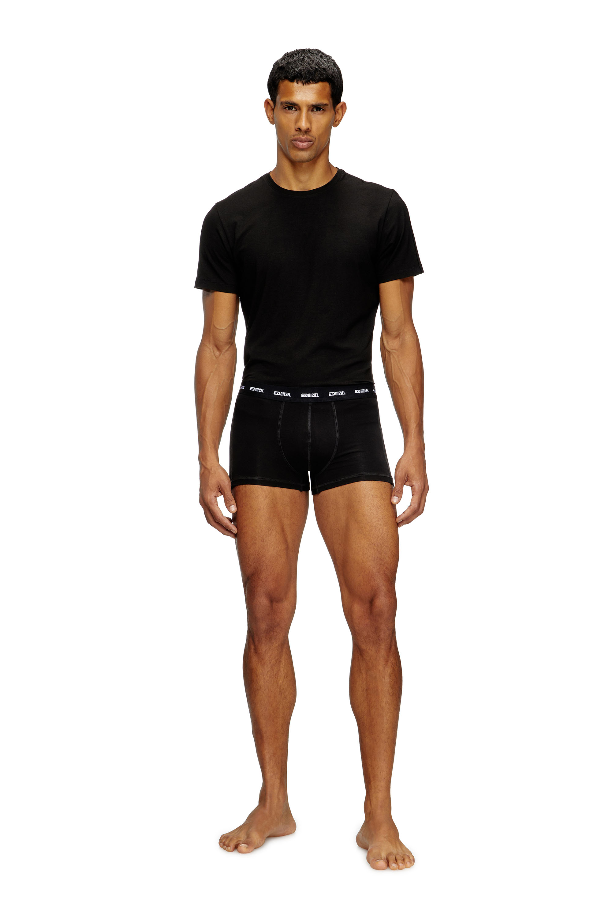 Diesel - RANDAL-D-MONO-2PACK, Paquete de 2 camisetas de tejido de punto fluido Hombre in Negro - 2