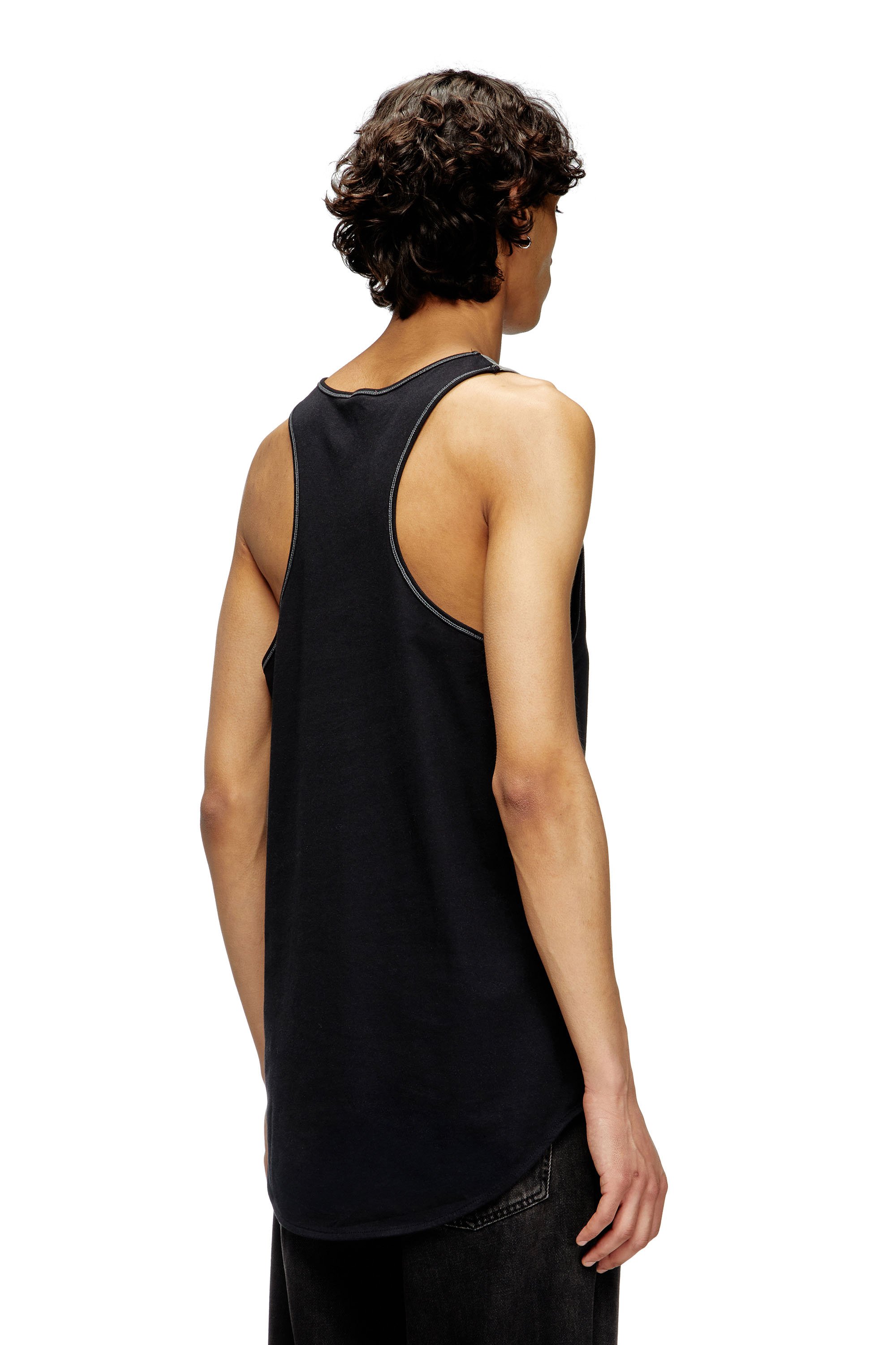 Diesel - T-SHAN, Camiseta de tirantes con estampado de letras de canciones Unisex in Negro - 4