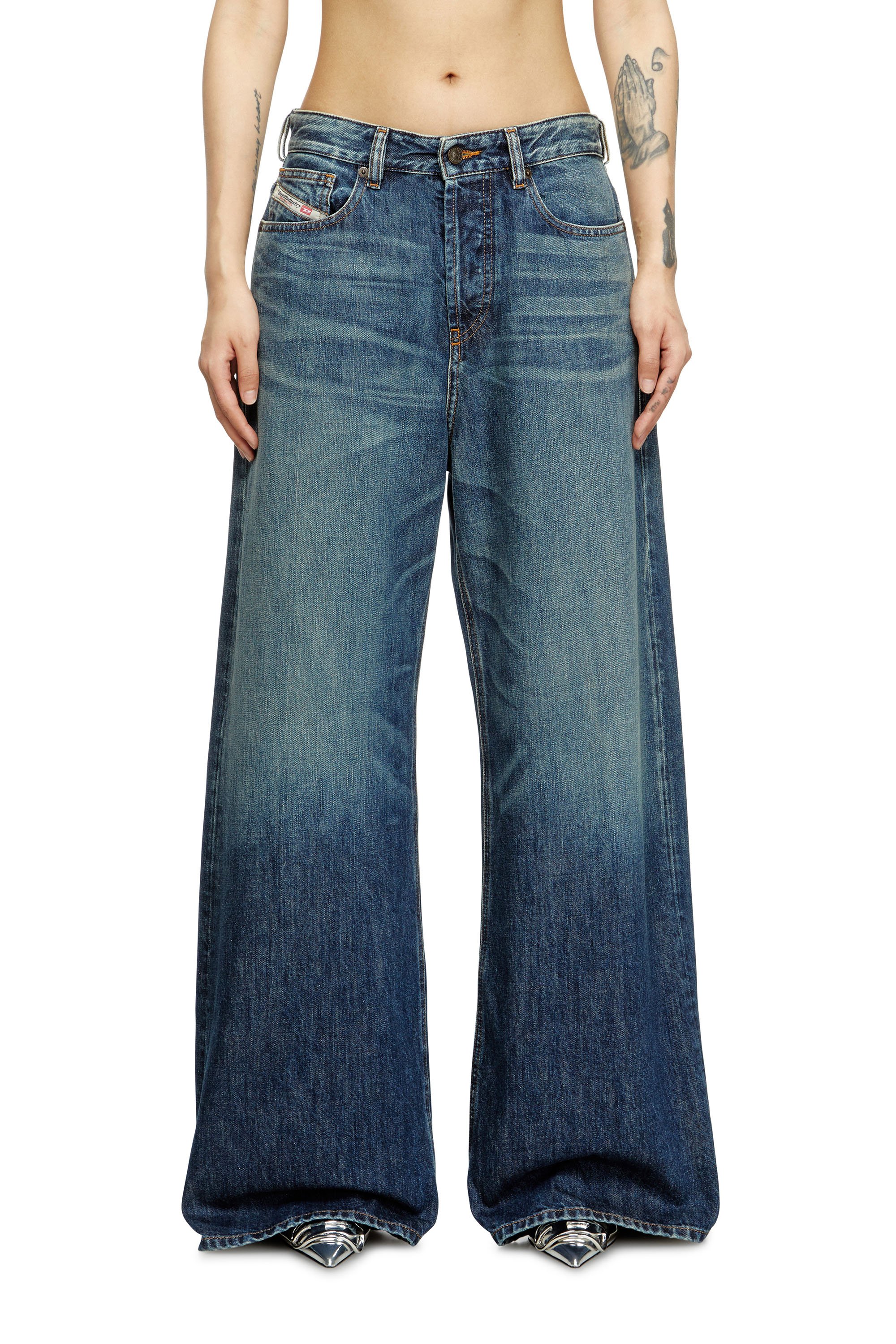 Diesel - Woman's Relaxed Jeans 1996 D-Sire 09H59, Dark Blue - 1